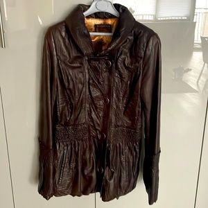 Italian Leather Women jacket, US Size 8